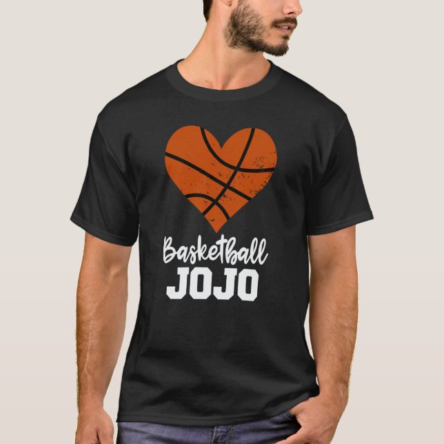 Camiseta Basketball Jojo Basketball Heart Grandma Jojo (Anverso)