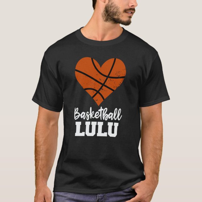 Camiseta Basketball Lulu Basketball Heart Grandma Lulu (Anverso)