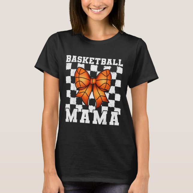 Camiseta Basketball Mama Coquette Bow Game Day Funny Srts L (Anverso)