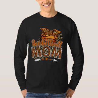 Camiseta Basketball Mom Mama Mother's Day Leopard Sport Mom