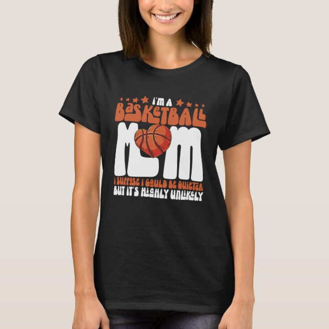 Camiseta Basketball Mom Mothers Day Motherhood Basketball   (Anverso)