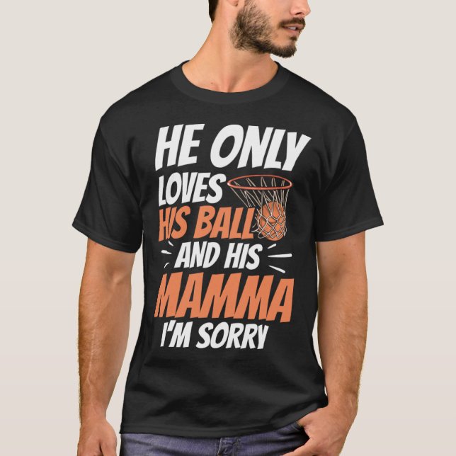 Camiseta Basketball Mom Mothers Day Motherhood Basketball   (Anverso)