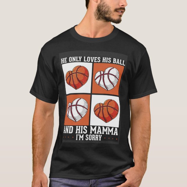 Camiseta Basketball Mom Mothers Day Motherhood Basketball   (Anverso)