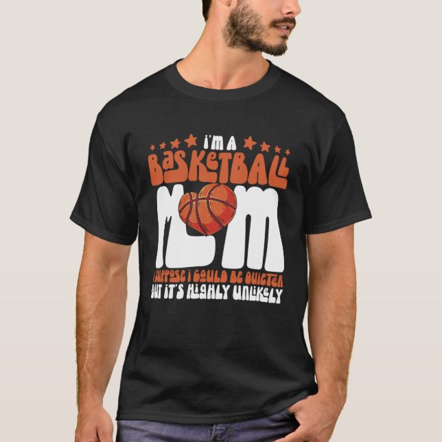 Camiseta Basketball Mom Mothers Day Motherhood Basketball   (Anverso)