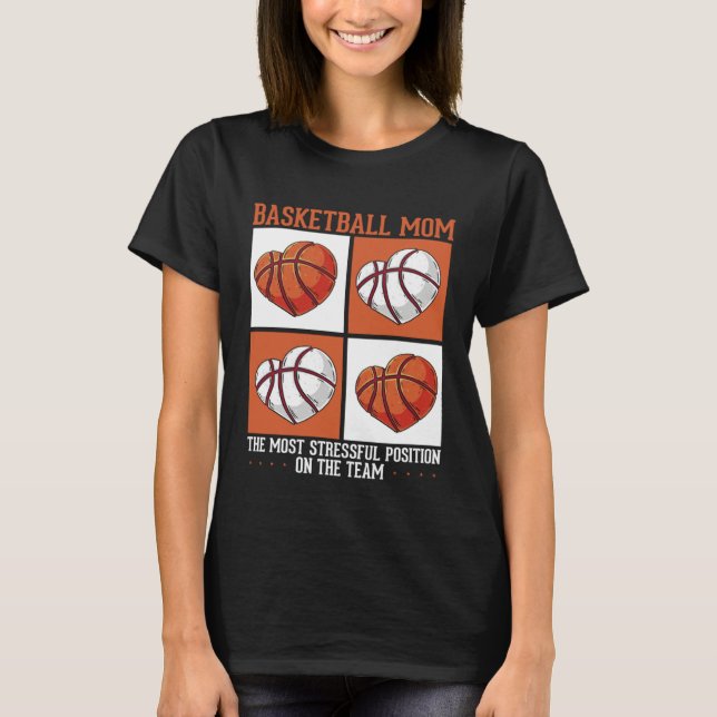 Camiseta Basketball Mom Mothers Day Motherhood Best Mom Eve (Anverso)