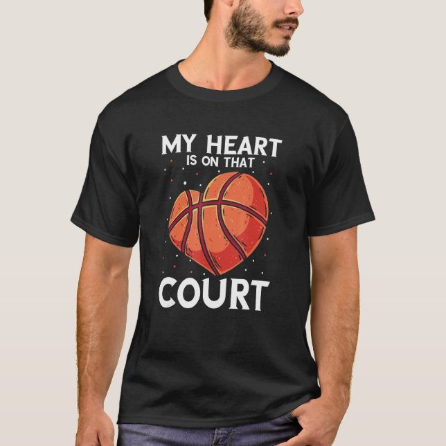 Camiseta Basketball My Heart In The Court Baller Basketball (Anverso)