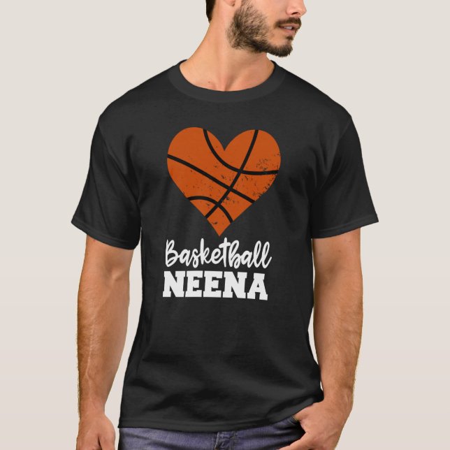 Camiseta Basketball Neena Basketball Heart Grandma Neena (Anverso)