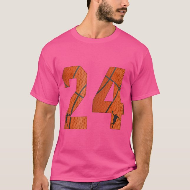 Camiseta Basketball Number 24 Twenty Four Basket Ball (Anverso)