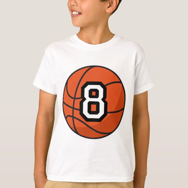 Camiseta Basketball Player Uniform Number 8 Gift (Anverso)