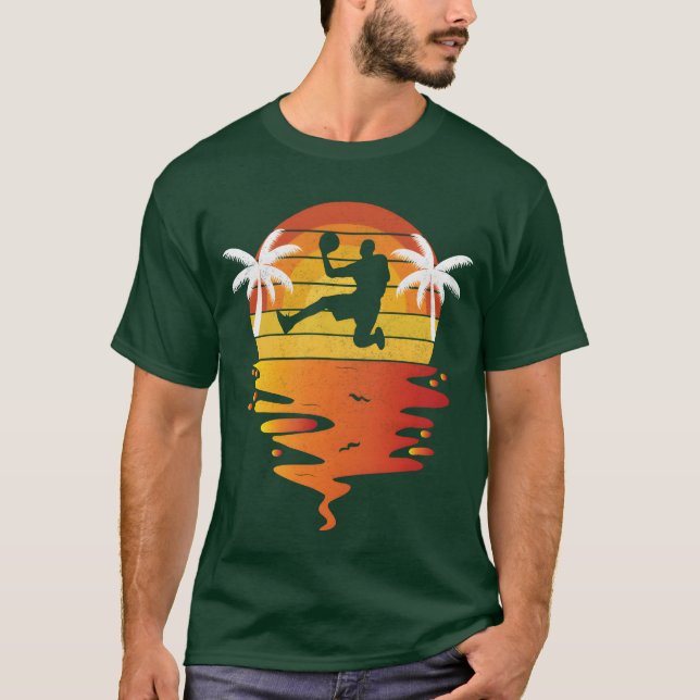 Camiseta Basketball retro sunset 70s vintage Basketballee f (Anverso)