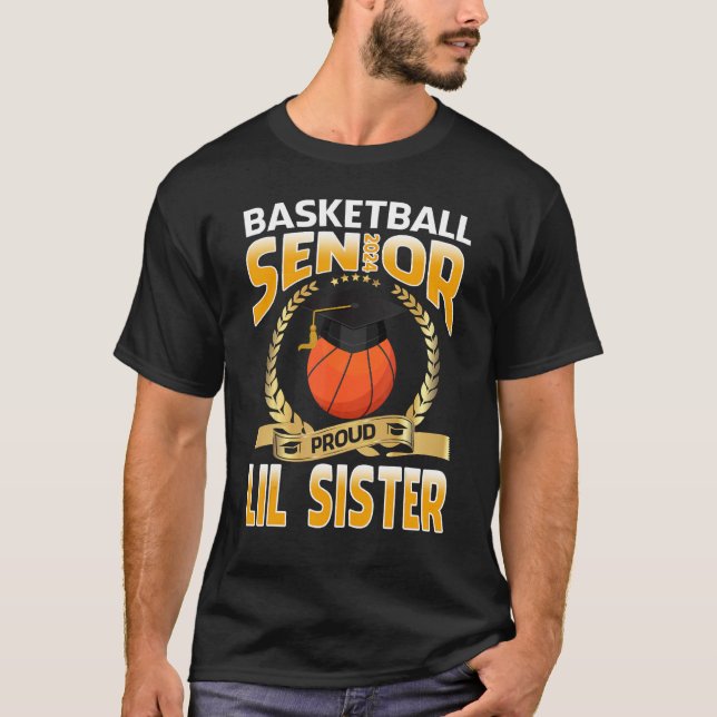 Camiseta Basketball Senior 2024 Proud Lil Sister Graduation (Anverso)