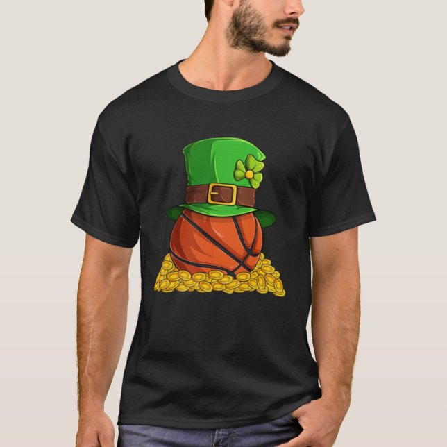 Camiseta Basketball Shamrock Lucky C Irish St Patrick s Day (Anverso)