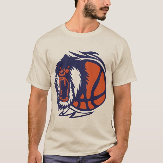 Camiseta basketball singe logo gueule ouverte monkey gorill (Anverso)
