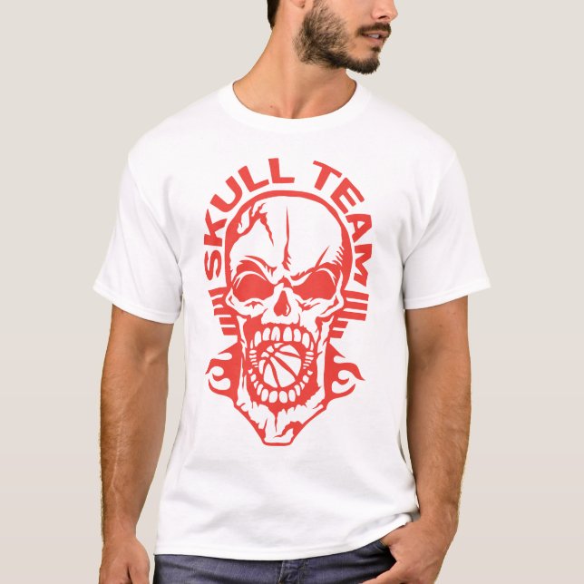 Camiseta basketball skull team tete de mort equipe logo (Anverso)