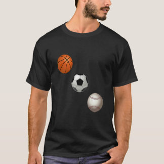 Camiseta Basketball Soccer And Baseball Are My Favorite Spo