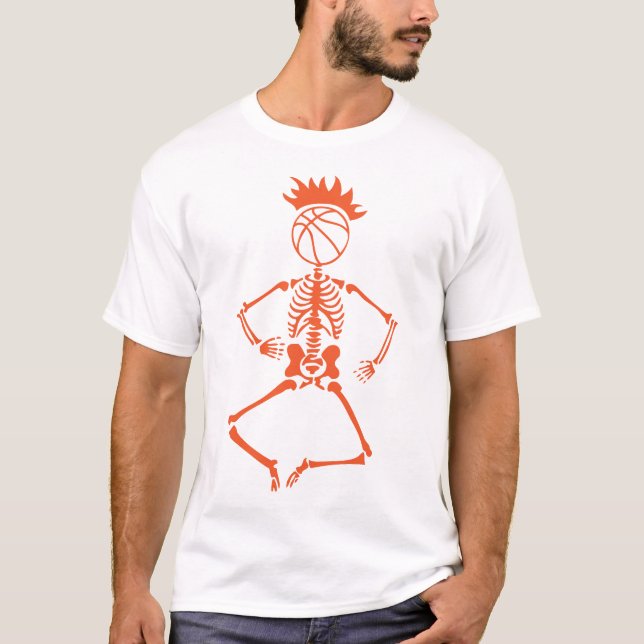 Camiseta basketball squelette skeleton Skelett esqueleto sc (Anverso)