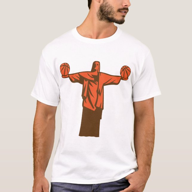 Camiseta basketball statue bresil rio janeiro christ redemp (Anverso)