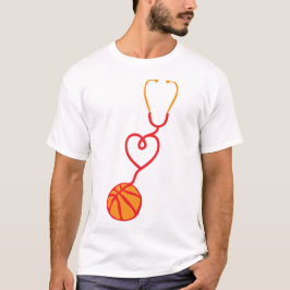 Camiseta basketball stethoscope coeur love stetoscope 1