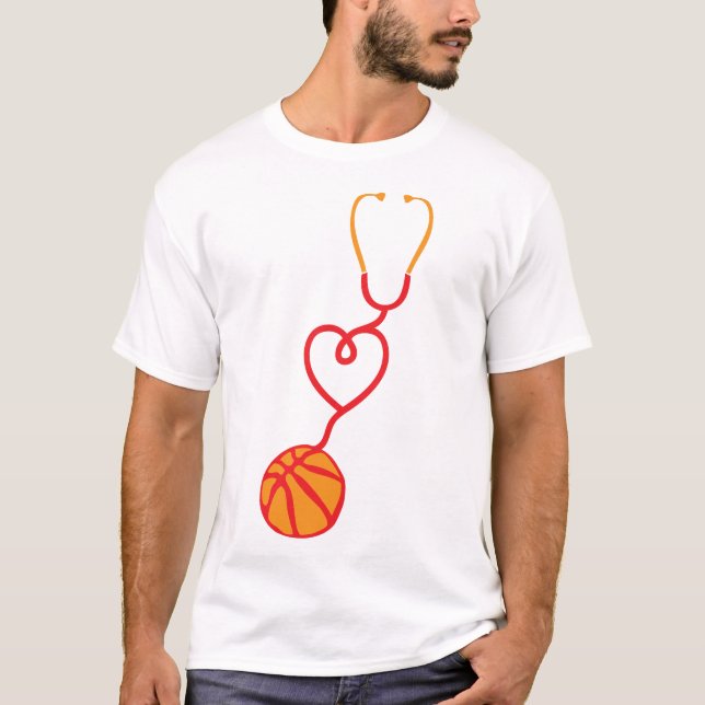Camiseta basketball stethoscope coeur love stetoscope 1 (Anverso)