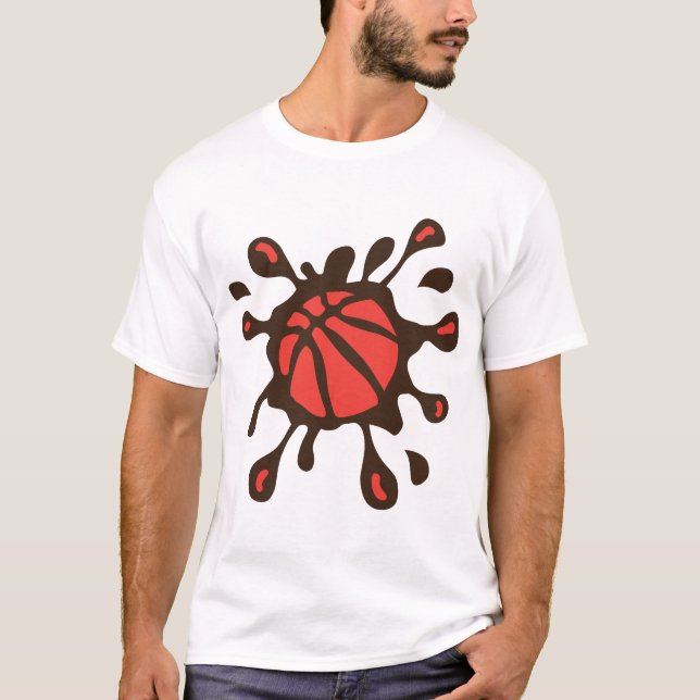 Camiseta basketball tache eclaboussure ballon (Anverso)
