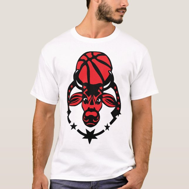 Camiseta basketball taureau bulls Stier toro tyr logo club (Anverso)