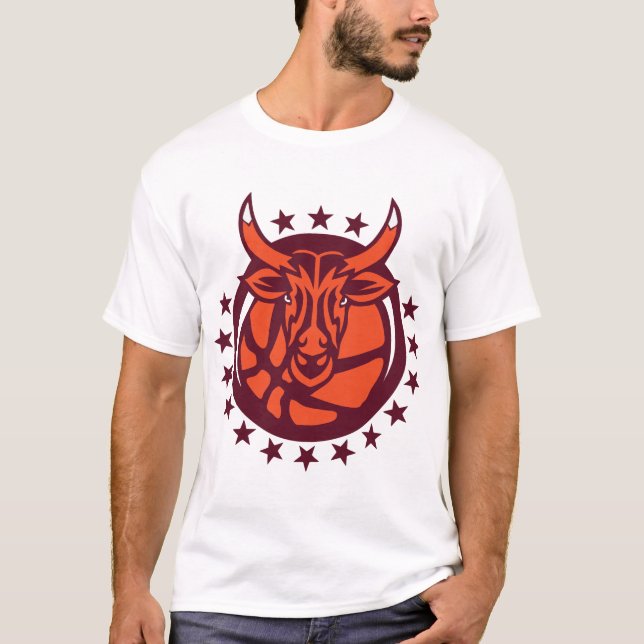 Camiseta basketball taureau corne bull logo club 502 (Anverso)