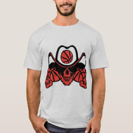 Camiseta basketball tete de mort pancarte chaine sport