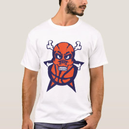 Camiseta basketball tete de mort skull logo sport ballon 50