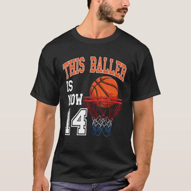 Camiseta Basketball - This Baller Is Now 14 Year Old 14Th B (Anverso)