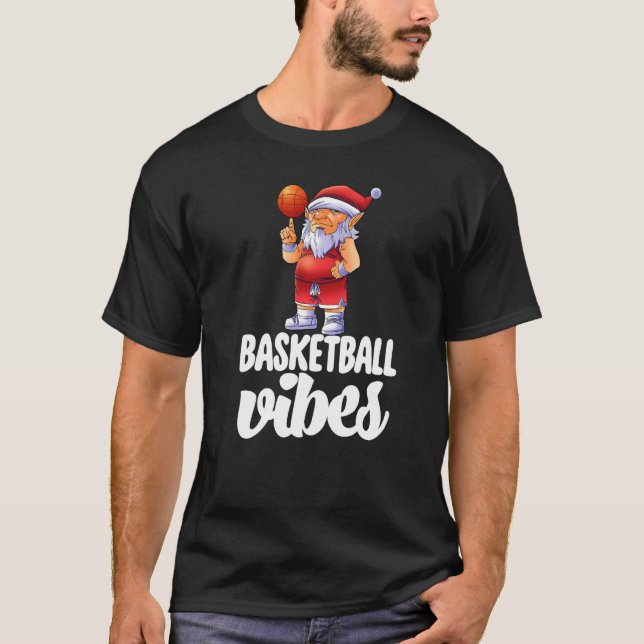 Camiseta Basketball Vibes Gnome  Basketball Game Celebratio (Anverso)