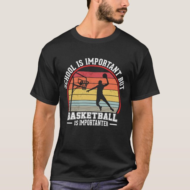 Camiseta Basketball Vintage Slogan Funny (Anverso)