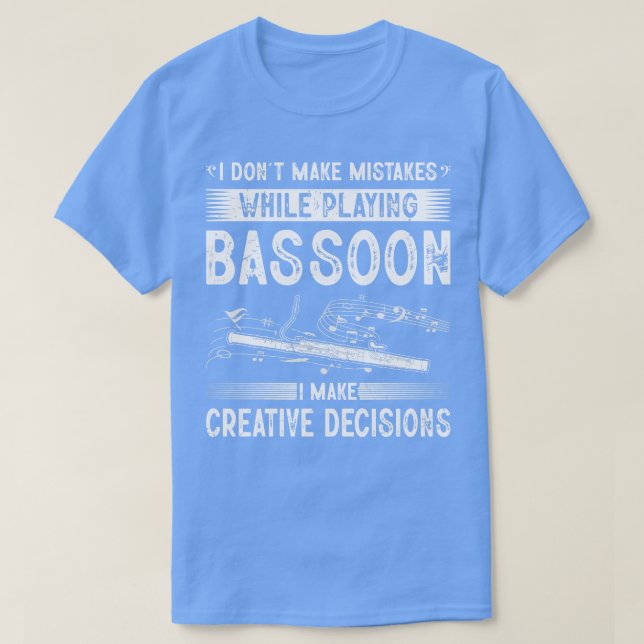 Camiseta Basóonista Jugando Bassoon (Diseño del anverso)