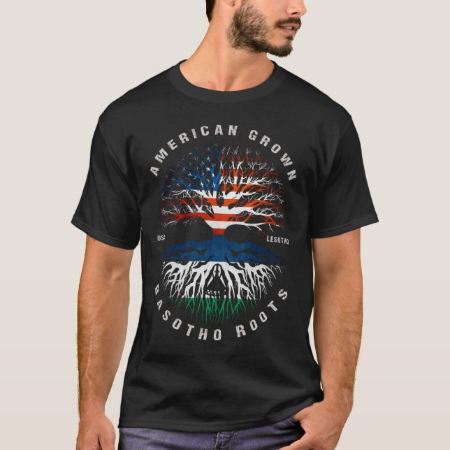 Camiseta Basotho, originario de Estados Unidos, remonta a u (Anverso)