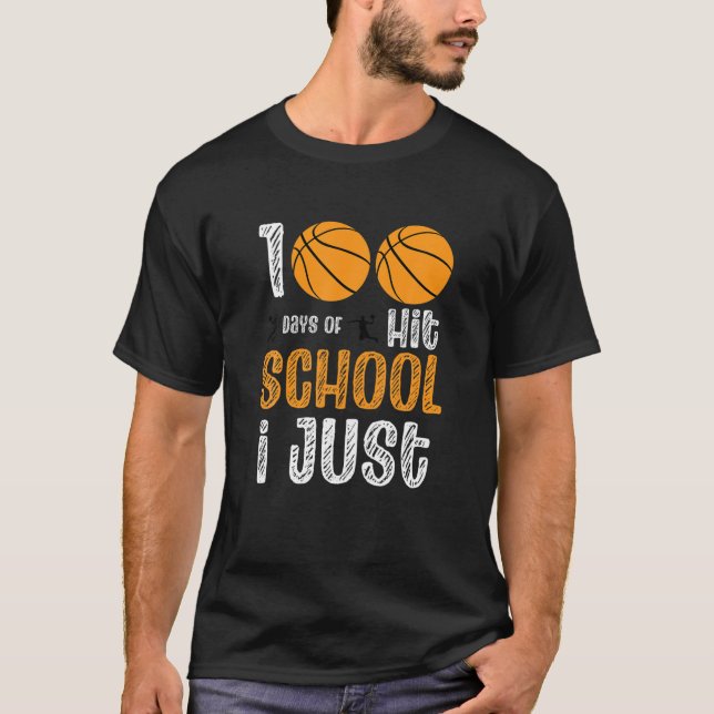 Camiseta Básquetbol Acabo De Llegar A 100 Días De Escuela,  (Anverso)