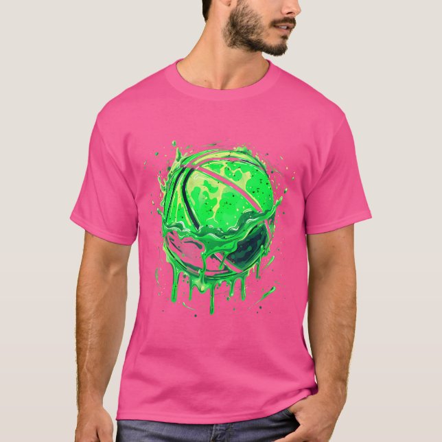 Camiseta Básquetbol arte Baloncesto Lover Drawing Waterc (Anverso)