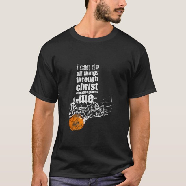 Camiseta Básquetbol cristiano puedo hacer todas las cosas F (Anverso)