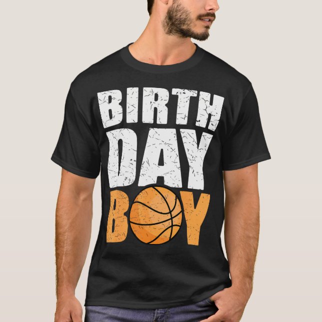 Camiseta Básquetbol de cumpleaños fiesta temática de balonc (Anverso)