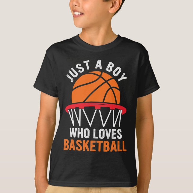 Camiseta Básquetbol divertido para niños - Solo un chico qu (Anverso)