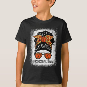 Camiseta Básquetbol Mamá Messy Bun Hair Player Mom Mothers 