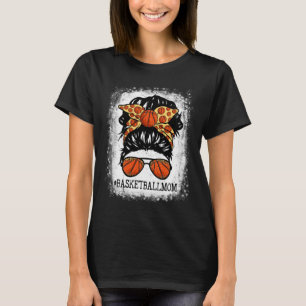 Camiseta Básquetbol Mamá Messy Bun Hair Player Mom Mothers 