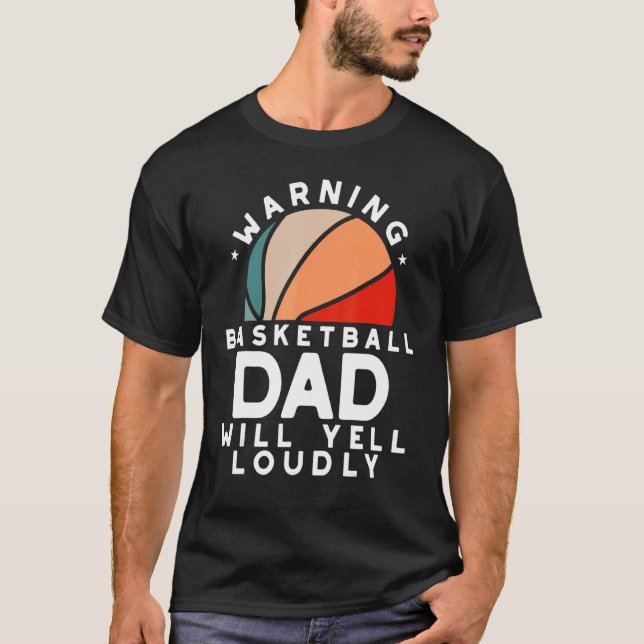 Camiseta Básquetbol papá advertencia padre protector deport (Anverso)