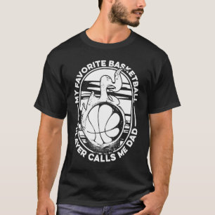 Camiseta Básquetbol papá mi llamada favorita de jugador de 
