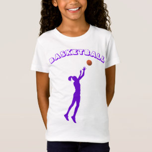 Camiseta Básquetbol Purple Font & Chica T-Shirt