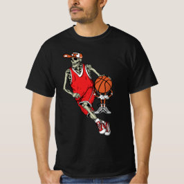 Camiseta Básquetón Skeleton Player Fan Coach Bball Hallowee