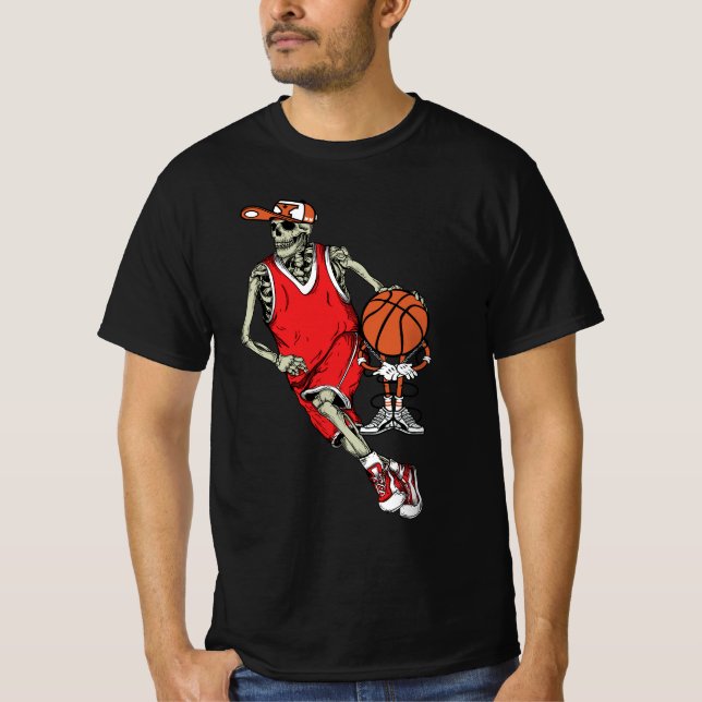 Camiseta Básquetón Skeleton Player Fan Coach Bball Hallowee (Anverso)