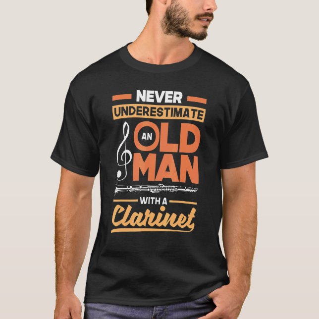 Camiseta Bass Clarinet Clarinetista Clarinet Jugador Viejo (Anverso)
