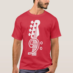 Camiseta Bass Clef Bass Guitar