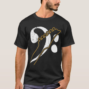 Camiseta Bass Clef Guitar Bass Player