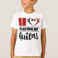Bass Clef Heart Me Encanta Jugar Mi Guitarra