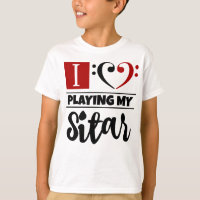 Bass Clef Heart Me Encanta Jugar Mi Sitar